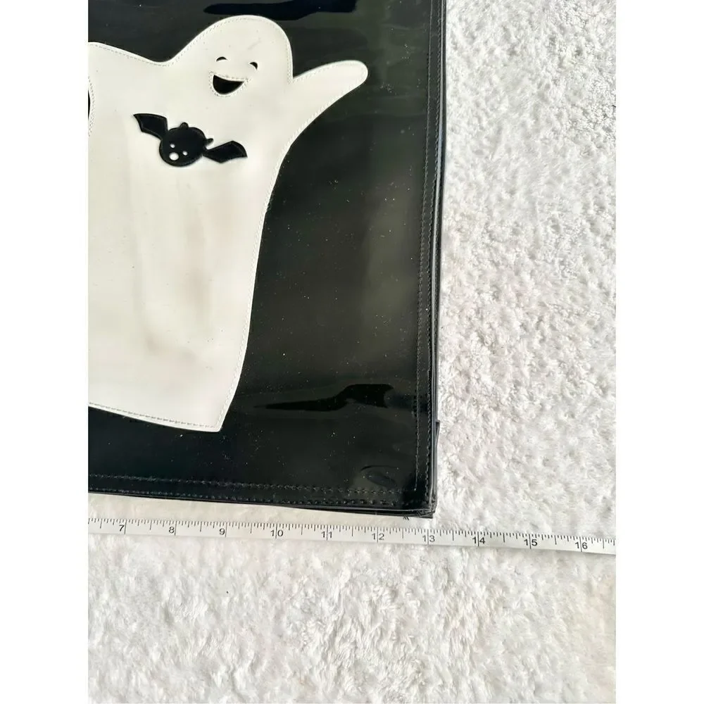 Halloween Black and white bat and ghost tote bag ￼